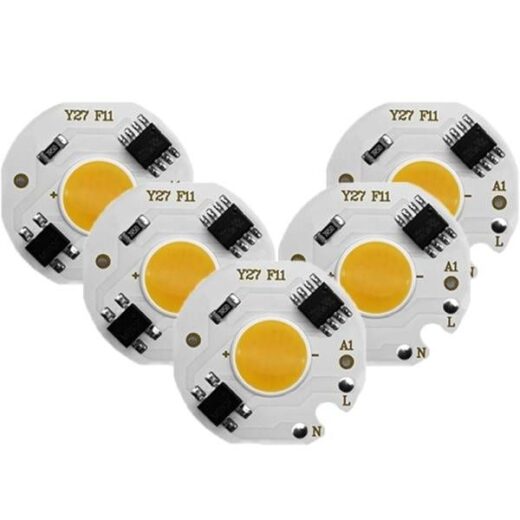 LED COB | 10 Watt | 800 Lumen | Warm Wit | 3000k | 220 Volt | 5 Stuks