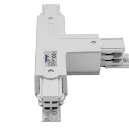 3 Fase | Rail  Power T connector Rechts | Wit