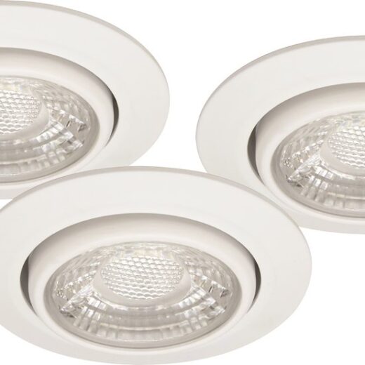Malmbergs | MD-13 | Wit | LED inbouwspot | 3 LED spots | 3 x 250 Lumen | 3 x 3 Watt | Dim