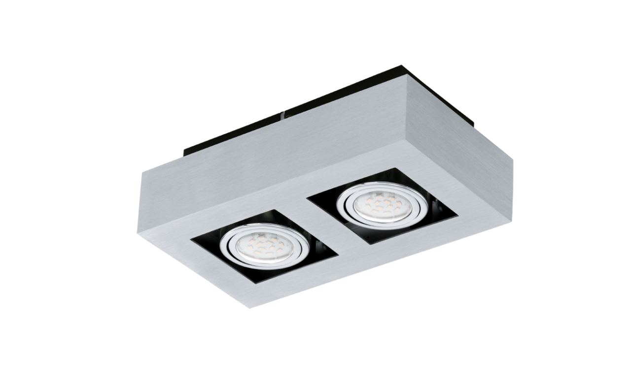 Eglo Spot | 2 x 5 Watt | 250 x 140 x 85 mm | LED | LOKE 1 | Staal / Aluminium