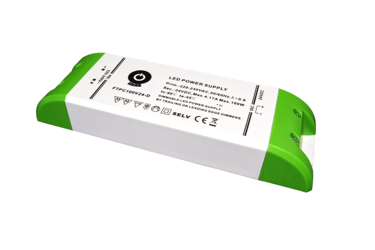 POS | LED Voeding | 100 Watt | 24 Volt | Dimbaar | Fase Afsnijding | FTPC100V-D