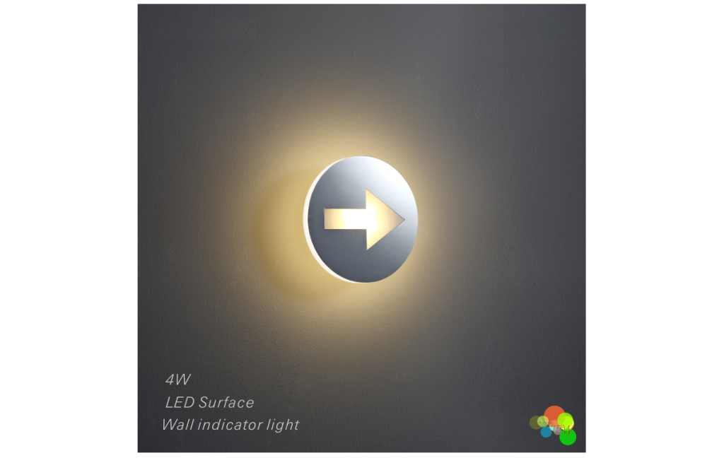 LEDw@re | LED wandarmatuur | 1 LEDs | Rond | Warm Wit | LEDw@re | WC Pijl