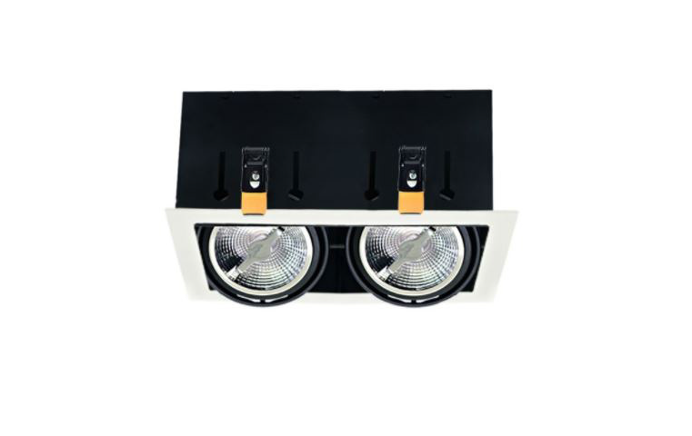 Dubbele Downlight | 2 x 15 Watt | AR111 | 355 x 165 | Dim to Warm | 2200-3000K | Wit