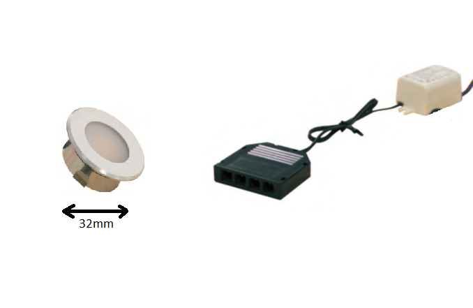 LEDware | LED inbouwspot | 1 LED spots | 100 Lm | Doe Het Zelf LED Kit | Warm Wit | DP05