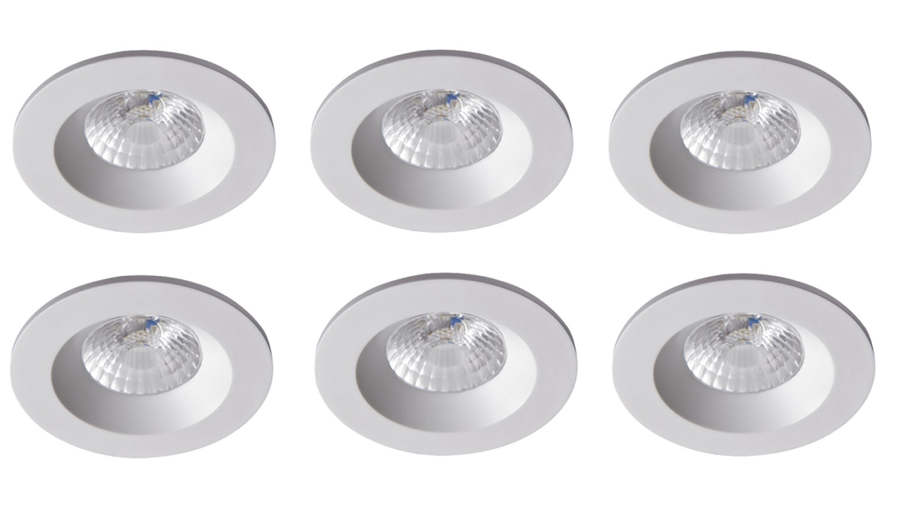 Robus | RC8WDLDWW-01 | LED inbouwspot | 6 LED spots | 575 Lumen | 6 x 8 Watt | Wit