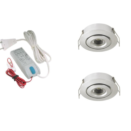 LEDware | LED inbouwspot | 2 LED spots | 180 Lm | Doe Het Zelf LED Kit | Daglicht Wit | LW