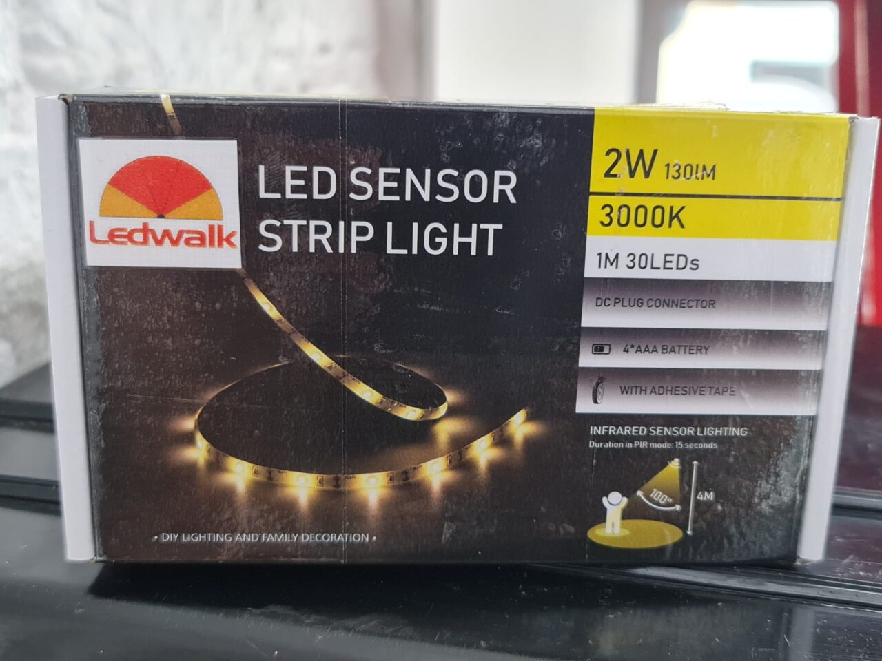 LEDwalk | LEDstripset | 1 persoons | 1 cm met bewegingsensor + Batterij Pack