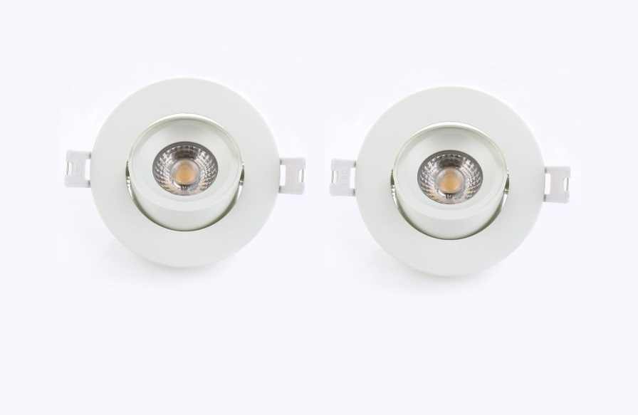 LEDware | LED inbouwspot | 2 LED spots | 500 Lm | Doe Het Zelf LED Kit | Warm Wit | Rond