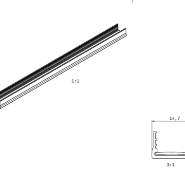 LED Vitrine Spot | Type Track Wit | 1,5 meter | Vierkant | LW.SHOW.RSW15M - Afbeelding 3