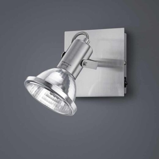 TRIO Spot / wandlamp | 1 x 4 Watt | 135 x 135 mm | LED CARTHAGO | Mat nikkel