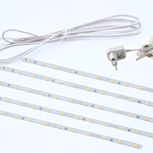 LEDstripset | LEDstrip 6 x 20 CM | 9 LEDs Warm Wit + Voeding | Micro | LW3528N02ST.006