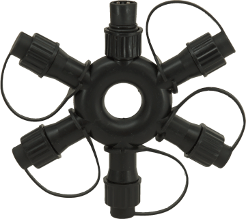 PS230 | 5 way ring connector | black