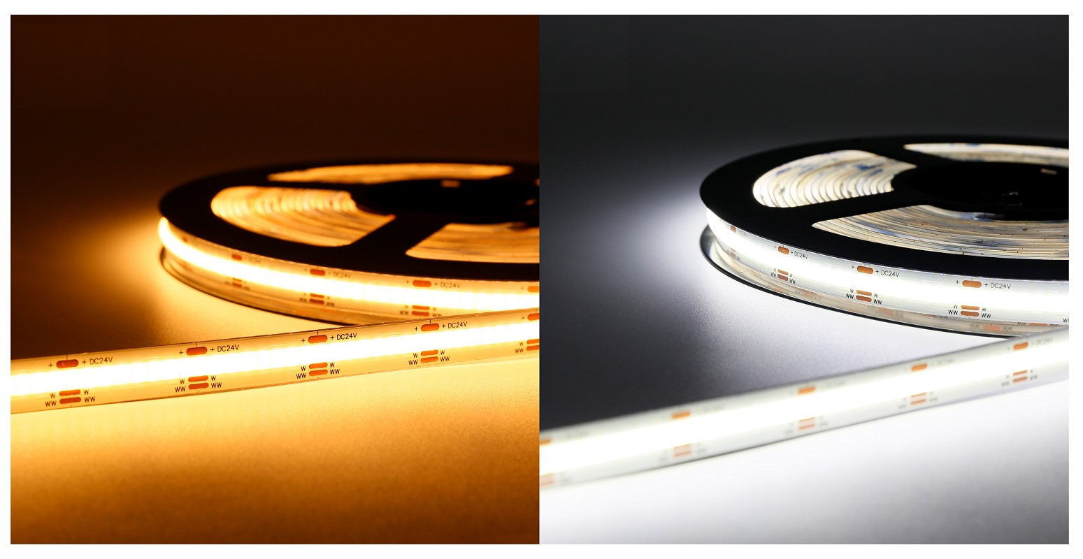 LEDware COB LEDstrip | 24 Volt | 15 Watt/m | 5 Meter | 2500k-6000k VVT | COB | 10mm | 0.9